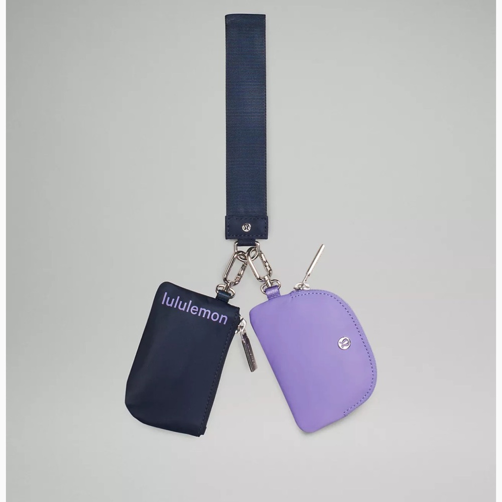 Lululemon Dual Pouch Wristlet Navy/Lavender